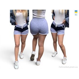 Фотография Шорты женские Лето 07 сіро-чорний (4 шт. р.сетка XL-4XL) "Sport style" недорого оптом от прямого поставщика