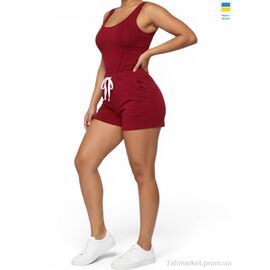 Фотография Шорты женские Лето 620 бордовий (4 шт. р.сетка S-XL) "Sport style" недорого оптом от прямого поставщика