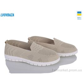 Фотография Слипоны женские тканевые Лето B&R311 беж (8 пар р.36-41) "Lvovbaza" недорого оптом от прямого поставщика