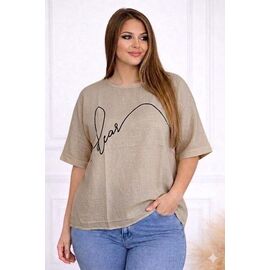 футболка жіноча 26122 beige р.50-56 "PULSE" недорого оптом від прямого постачальника