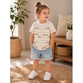 футболка дитяча на дівчинку 4120 beige р.92-140 "Major" недорого оптом від прямого постачальника