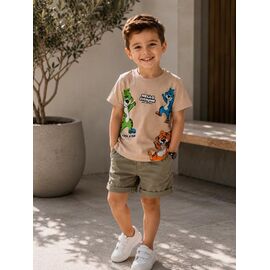 футболка дитяча на хлопчика 1113 beige р.92-140 "Major" недорого оптом від прямого постачальника