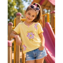 футболка дитяча на дівчинку 5142 yellow р.104-128 "Major" недорого оптом від прямого постачальника
