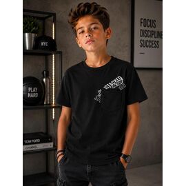 футболка дитяча на хлопчика 3077 black р.134-152 "Major" недорого оптом від прямого постачальника