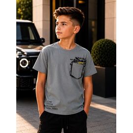 футболка дитяча на хлопчика 3082 grey р.134-152 "Major" недорого оптом від прямого постачальника