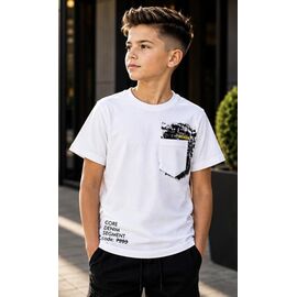 футболка дитяча на хлопчика 3082 white р.134-152 "Major" недорого оптом від прямого постачальника