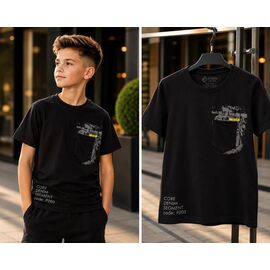футболка дитяча на хлопчика 3082 black р.134-152 "Major" недорого оптом від прямого постачальника