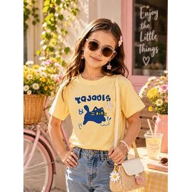 футболка дитяча на дівчинку 5049 yellow р.134-152 "Major" недорого оптом від прямого постачальника