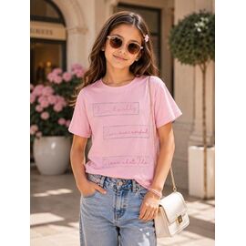 футболка дитяча на дівчинку 6072 pink р.134-152 "Major" недорого оптом від прямого постачальника