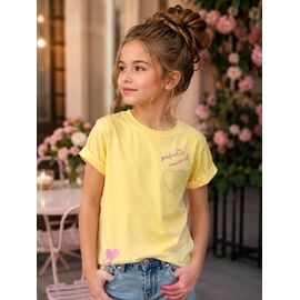 футболка дитяча на дівчинку 6080 yellow р.134-152 "Major" недорого оптом від прямого постачальника