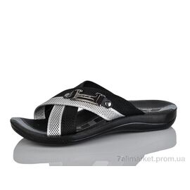Шльопанці чоловічі пляжні Літо Турція чорний (6 пар р.40-45) "Lot Shoes" недорого оптом від прямого постачальника