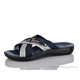 Шльопанці чоловічі пляжні Літо Турція синій (6 пар р.40-45) "Lot Shoes" недорого оптом від прямого постачальника