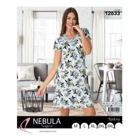 Нічня жіноча 12633 l.blue р.M-3XL "DONELLA" недорого оптом від прямого постачальника