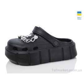 Фотография Кроксы женские летние Лето 152-2 чорний (6 пар р.36-40) "Lot Shoes" недорого оптом от прямого поставщика