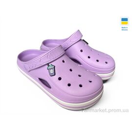 Фотография Кроксы женские летние Лето 416 лаванда (8 пар р.37-41) "Rai shoes" недорого оптом от прямого поставщика