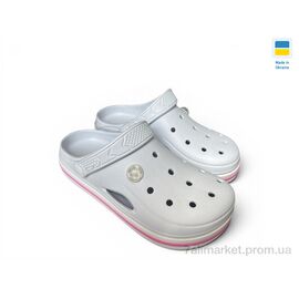 Фотография Кроксы женские летние Лето 416 білий (8 пар р.37-41) "Rai shoes" недорого оптом от прямого поставщика
