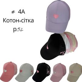 Кепка дитяча літня на дівчинку 4A mix р.52 "SELFI" недорого оптом від прямого постачальника