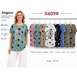 Фотография Футболка женская X609 mix р.58-60 "Immei" недорого оптом от прямого поставщика