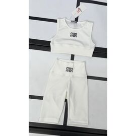 Костюм дитячий спортивний літній на дівчинку 390 white р.116-140 "Kosmy" недорого оптом від прямого постачальника