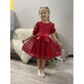 Сукня дитяча легка на дівчинку K307 red р.98-116 "Kosmy" недорого оптом від прямого постачальника