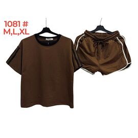 Фотография Костюм женский 1081 brown р.M-XL "PALMIRA" недорого оптом от прямого поставщика