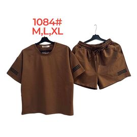 Фотография Костюм женский 1084 brown р.M-XL "PALMIRA" недорого оптом от прямого поставщика
