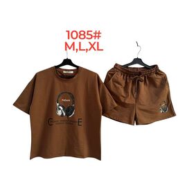 Фотография Костюм женский 1085 brown р.M-XL "PALMIRA" недорого оптом от прямого поставщика