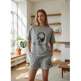 Фотография Костюм женский 1085 grey р.M-XL "PALMIRA" недорого оптом от прямого поставщика