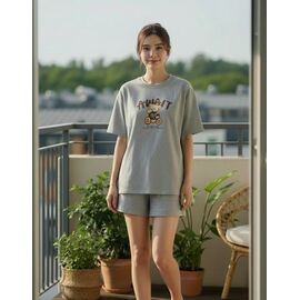Фотография Костюм женский 1087 grey р.M-XL "PALMIRA" недорого оптом от прямого поставщика