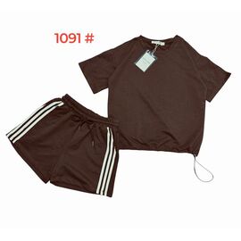 Фотография Костюм женский 1091 brown р.M-XL "PALMIRA" недорого оптом от прямого поставщика