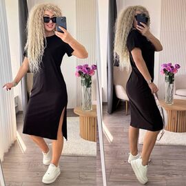 Фотография Платье летнее женское 2065 black р.42-50 "LINDA" недорого оптом от прямого поставщика