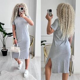Фотография Платье летнее женское 2065 grey р.42-50 "LINDA" недорого оптом от прямого поставщика