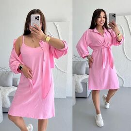 Костюм жіночий 9079 pink р.42-52 "LINDA" недорого оптом від прямого постачальника