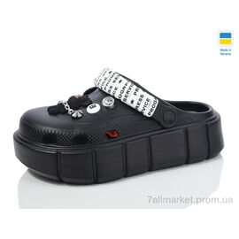 Фотография Кроксы женские летние Лето 152-2-4 чорний (6 пар р.36-40) "Lot Shoes" недорого оптом от прямого поставщика