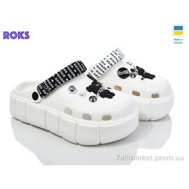 Фотография Кроксы женские летние Лето Progress 152-2-4 білий (6 пар р.36-40) "Roks" недорого оптом от прямого поставщика