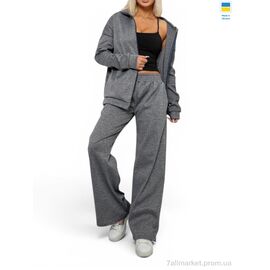 Спортивний костюм жіночий Весна/осінь 0428 т.сірий (4 шт. р.сіткаL-3XL) "Massmag" недорого оптом від прямого постачальника
