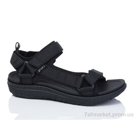 Сандалії дитячі літні Літо 1637-1 black (8 пар р.37-42) "Ok Shoes" недорого оптом від прямого постачальника