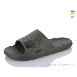 Фотография Шлепки мужские пляжные Лето CM141 хакі (8 пар р.41-45) "Крок" недорого оптом от прямого поставщика
