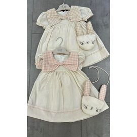 Сукня дитяча легка на дівчинку BB402 beige-beige р.0.9-2 "BURATINO" недорого оптом від прямого постачальника