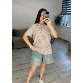 Фотография Футболка женская 01 beige р.42-48 "VLADISLAVA" недорого оптом от прямого поставщика