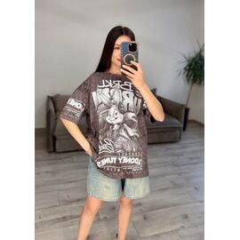 Фотография Футболка женская 14 brown р.one size "VLADISLAVA" недорого оптом от прямого поставщика