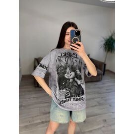 Фотография Футболка женская 14 grey р.one size "VLADISLAVA" недорого оптом от прямого поставщика