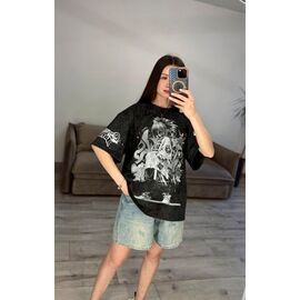 Фотография Футболка женская 14-1 black р.one size "VLADISLAVA" недорого оптом от прямого поставщика