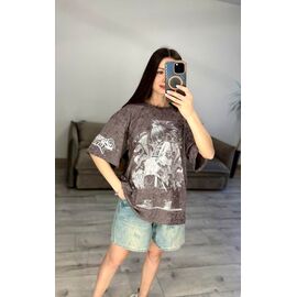 Фотография Футболка женская 14-1 brown р.one size "VLADISLAVA" недорого оптом от прямого поставщика
