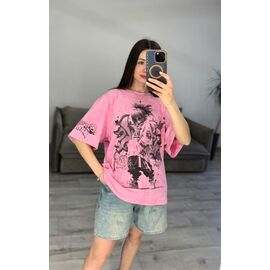 Фотография Футболка женская 14-1 pink р.one size "VLADISLAVA" недорого оптом от прямого поставщика