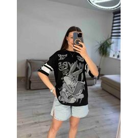Фотография Футболка женская 14-2 black р.one size "VLADISLAVA" недорого оптом от прямого поставщика