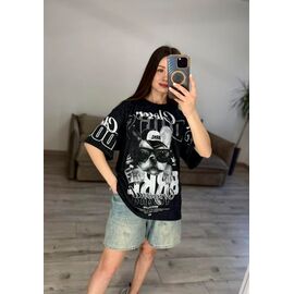 Фотография Футболка женская 40-1 black р.one size "VLADISLAVA" недорого оптом от прямого поставщика