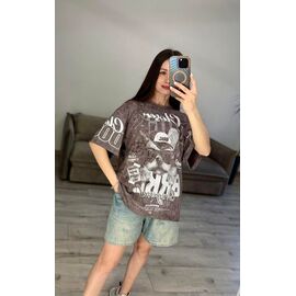 Фотография Футболка женская 40-1 brown р.one size "VLADISLAVA" недорого оптом от прямого поставщика