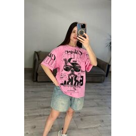 Фотография Футболка женская 40-1 pink р.one size "VLADISLAVA" недорого оптом от прямого поставщика