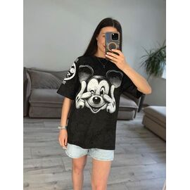 Фотография Футболка женская 40-3 black р.one size "VLADISLAVA" недорого оптом от прямого поставщика